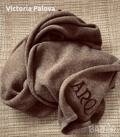 Стилен дълъг шал унисекс в модерен кафяв цвят, снимка 6 - Шалове - 52861703