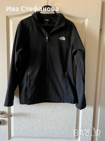 The North Face Women's TNF Black Chest Logo Ridgewall Soft Shell Jacket черно оригинално марково яке, снимка 2 - Якета - 51732265