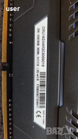 Рам памет Corsair Vengeance LED 16GB (2x8GB) DDR4 3200Mhz, снимка 6 - RAM памет - 50763016