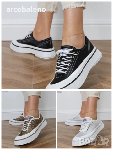 Дамски кецове на платформа Greta, 3цвята 