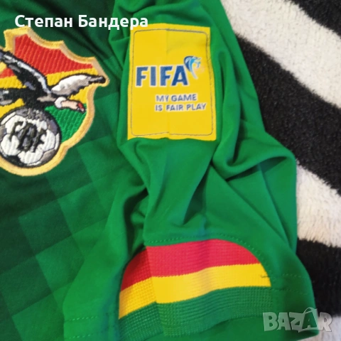 НОВА БЕЗ ЕТИКЕТ BOLIVIA L Marathon FIFA WC2018 CONMEBOL оригинална фланелка тениска Боливия, снимка 10 - Футбол - 53917127