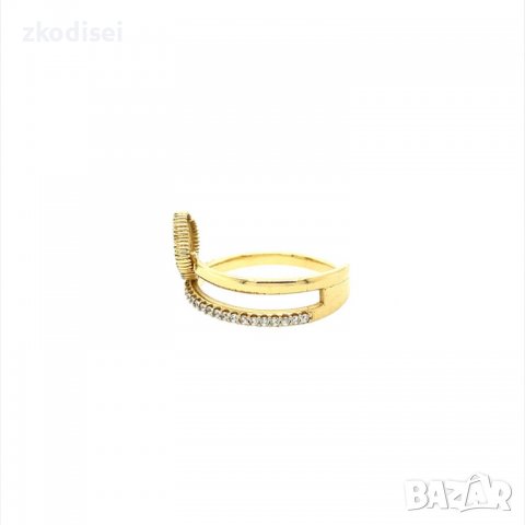 Златен дамски пръстен 3,31гр. размер:56 14кр. проба:585 модел:9906-3, снимка 3 - Пръстени - 38320381