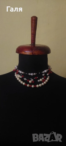 Празнични бижута - часовник, гривни и колиета от перли и естествени камъни, кристали Сваровски и др., снимка 15 - Бижутерийни комплекти - 51428314