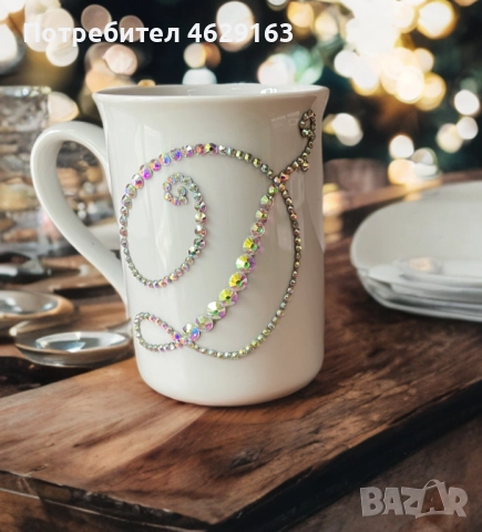 Чаша декорирана с кристали, снимка 3 - Други - 52132343