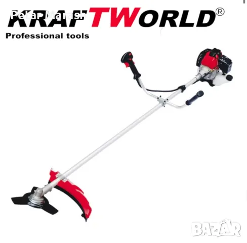 Бензинов Тример за Трева KraftWorld с ПОДАРЪК Фреза – Пълен Комплект Аксесоари, снимка 2 - Други инструменти - 50432312