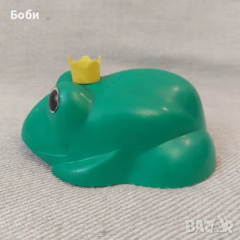 Стара Соц Българска Пластмасова Играчка с Механизъм - Жабока Принц, снимка 8 - Колекции - 47327294