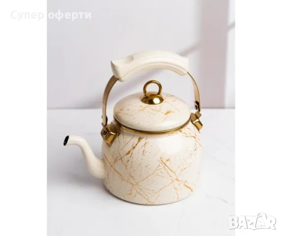 Чайник Goldmann, 2.5л., Емайл, Индукция, снимка 3 - Сервизи - 48506126