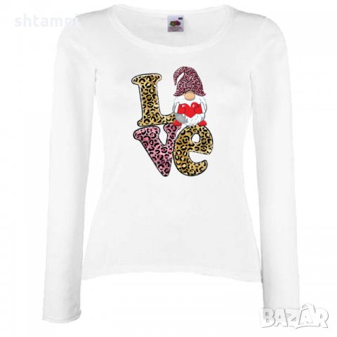 Дамска тениска Love Gnome Valentine's 13, снимка 4 - Тениски - 35552140