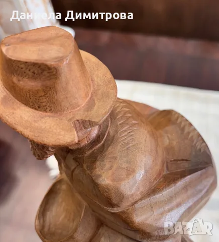 Дървена фигура, просяк, снимка 7 - Статуетки - 56133782