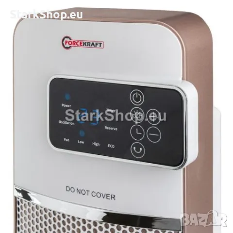 Вентилаторна Печка с Керамичен Нагревател 2000W FORCEKRAFT с Дисплей и Дистанционно, снимка 2 - Печки, фурни - 50261066