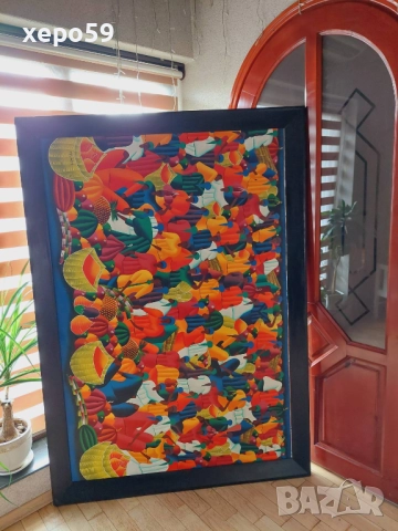 Огромна картина-масло,Импресионизъм- 165/116 см. , снимка 10 - Картини - 52277174