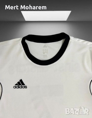 Спортна тениска Adidas Climalite нова, размер M, бяла с черно, снимка 2 - Тениски - 52346094