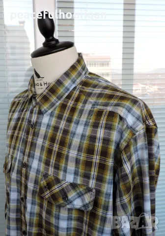 Schoffel - мъжка карирана риза за туризъм с дълъг ръкав размер XXL, снимка 11 - Ризи - 49781491
