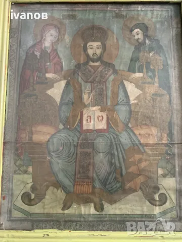 стара икона литография, снимка 3 - Антикварни и старинни предмети - 48357771