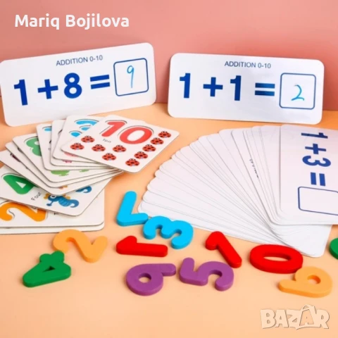 Дървена образователна игра за най-малките на английски език WJ4, снимка 3 - Образователни игри - 47726828