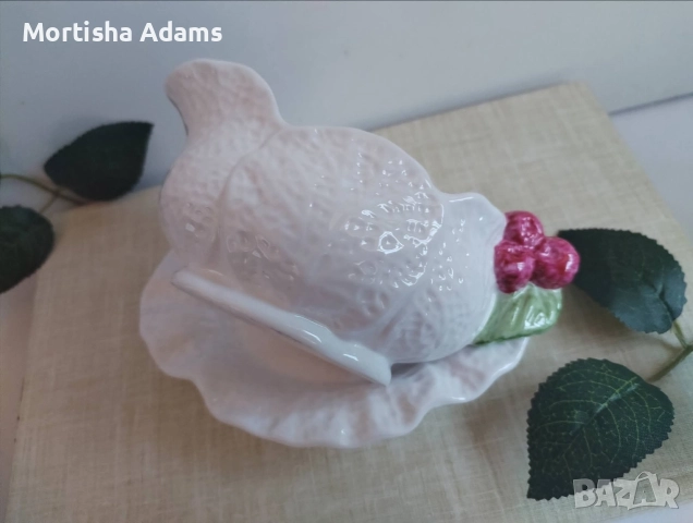 Мини каничка/ сосиерка- костен порцелан , снимка 2 - Други - 52788040