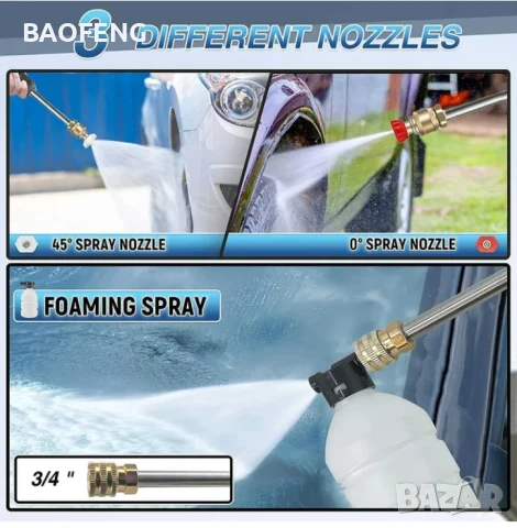 ТОП ЦЕНА АКУМУЛАТОРНА ВОДОСТРУЙКА за кола дом градина 30 bar, снимка 7 - Други инструменти - 50574885