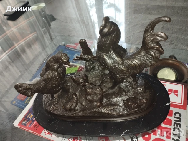 Стара бронзова скулптура, снимка 5 - Антикварни и старинни предмети - 51130720