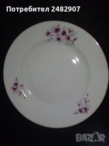 Комплект стари порцеланови чинии - 6 бр. , снимка 3 - Чинии - 42195733