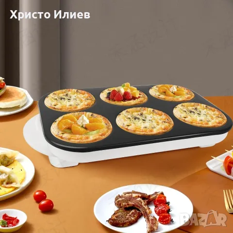 Уред за палачинки мини омлети с 6 гнезда , снимка 2 - Други - 55987468