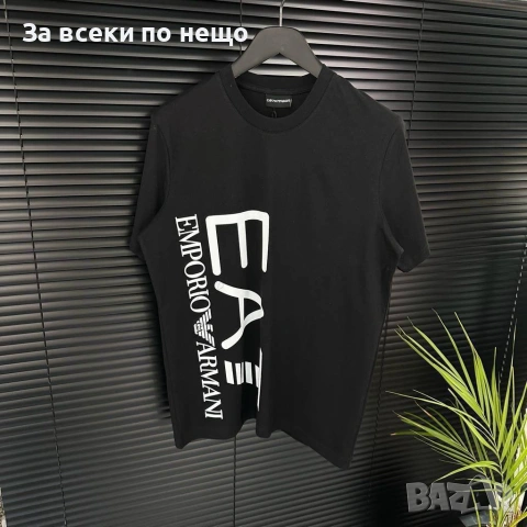 Emporio Armani Мъжка Черна Тениска👕Мъжка Блуза С Къс Ръкав В Черен Цвят Код Mens P.278