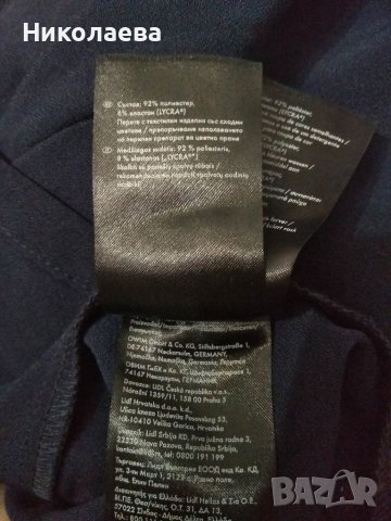 Тъмно синя свободна рокля с къс ръкав,42, снимка 4 - Рокли - 37568592