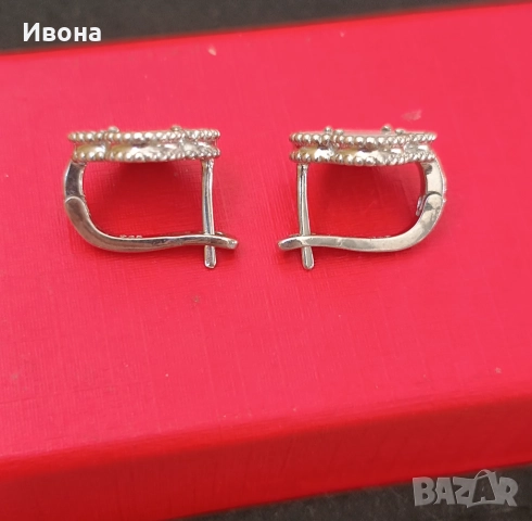 Сребърни обеци, снимка 4 - Обеци - 52521023