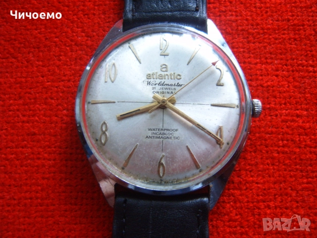 Original Atlantic Worldmaster 21 jewels 6300N Мъжки ръчен часовник, снимка 9 - Антикварни и старинни предмети - 51465946