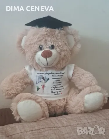 Абитуриент мече шапка и тениска, снимка 3 - Шапки - 49610617