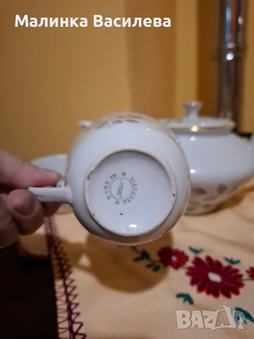 Чайник с три чаши , снимка 9 - Чаши - 52306027