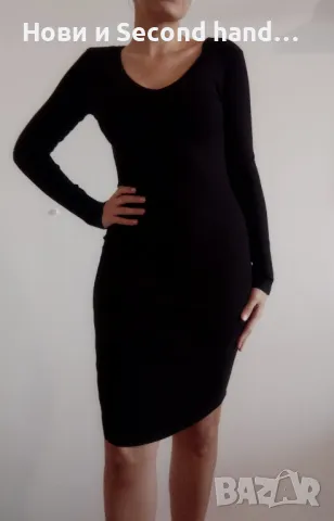 BikBok! Вталена,черна рокля, снимка 3 - Рокли - 47737105