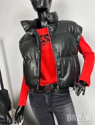 Бомбър кожено яке 2в1 , снимка 2 - Якета - 50922465