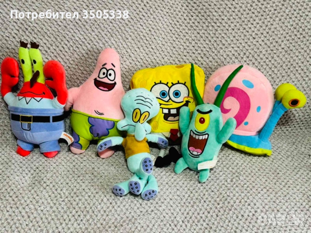 Спондж Боб и приятели“ – колекционерска серия, снимка 3 - Плюшени играчки - 53025036