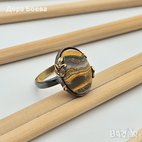 Сребърен пръстен: "Бамбълби", снимка 2 - Пръстени - 52485957