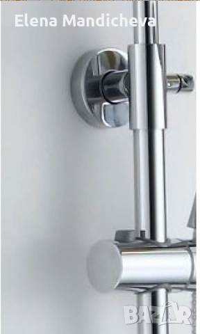 Интер керамик Inter Ceramic Душ за баня с Месингов смесител Стационарен и Подвижен душ , снимка 6 - Душове - 53135502