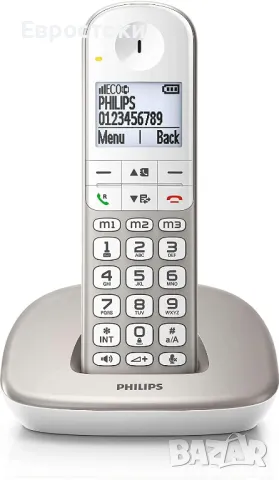 Безжичен DECT телефон Philips XL490 Съвместим със слухов апарат. Разширена защита на данните, снимка 3 - Стационарни телефони и факсове - 49960968