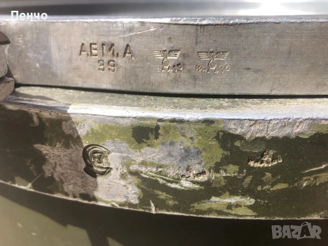 стар немски военен контейнер за барут - 1939г. - WEHRMACHT - WWII - ОРИГИНАЛ, снимка 12 - Антикварни и старинни предмети - 51363518