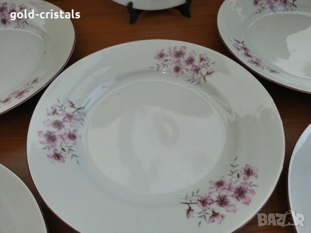 Стар български порцелан чинии плитки, снимка 5 - Антикварни и старинни предмети - 34338531