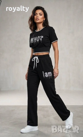 Нов Черен Дамски Комплект 