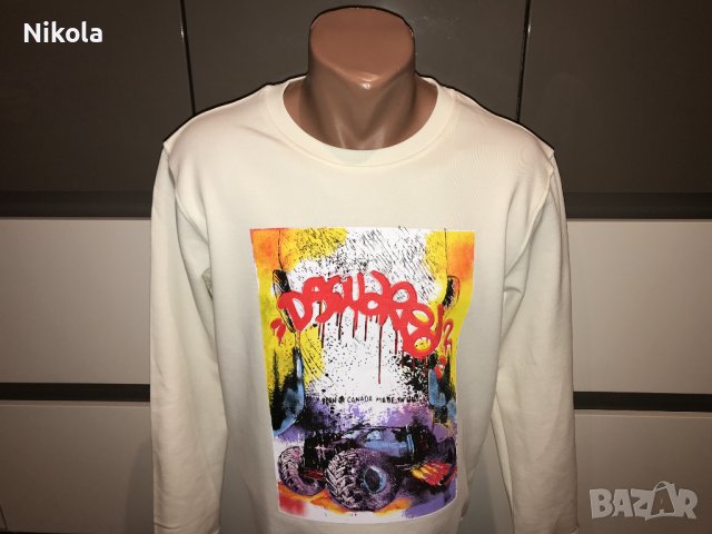 DSQUARED блуза, с щампа, бяла, размер: S , снимка 2 - Блузи - 42552466