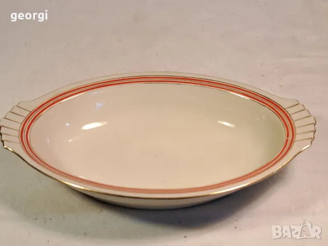 старо чешко порцеланово елипсовидно плато 22/6, снимка 2 - Аксесоари за кухня - 49251850