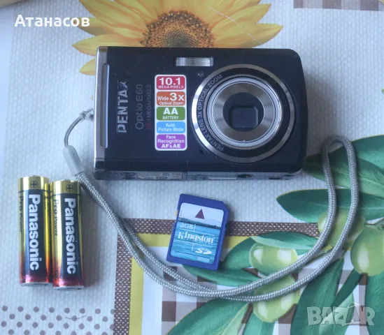 Pentax Optio E60 10.1MP Digital Camera with 3X Optical Zoom, снимка 1