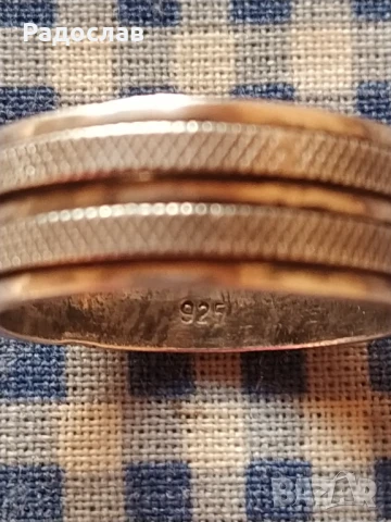 стар въртящ се сребърен пръстенн , снимка 6 - Пръстени - 51315042