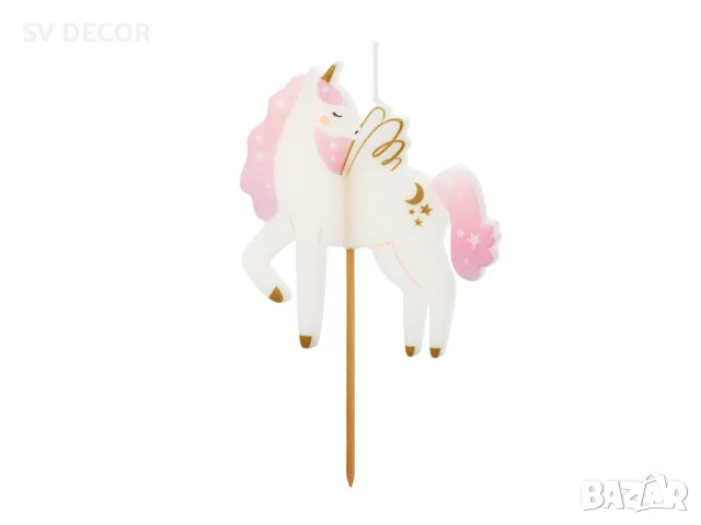 Свещ за торта, Еднорог, снимка 2 - Декорация - 49793519