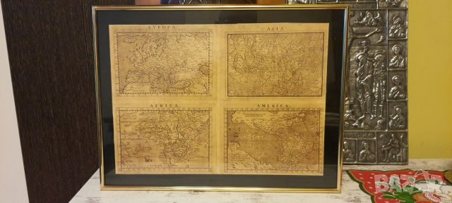 Картини Стари географски.карти 5броя, снимка 5 - Картини - 31367888