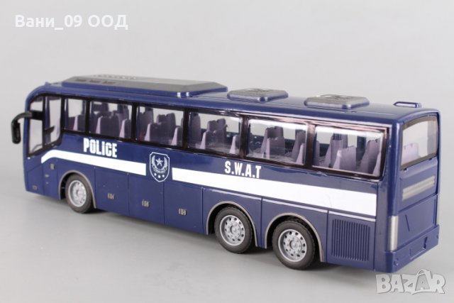 Полицейски автобус с дистанционно, снимка 3 - Коли, камиони, мотори, писти - 38573414