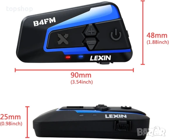 НОВИ LEXIN 2 бр. B4FM за 10 водача Bluetooth интеркоми за каска със споделяне на музика..., снимка 7 - Аксесоари и консумативи - 50452913