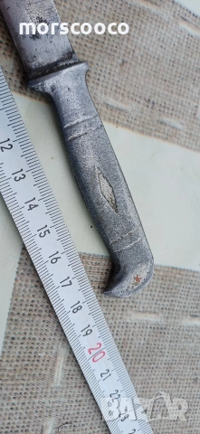 Стар кован български нож с орлова глава , снимка 3 - Ножове - 54094979