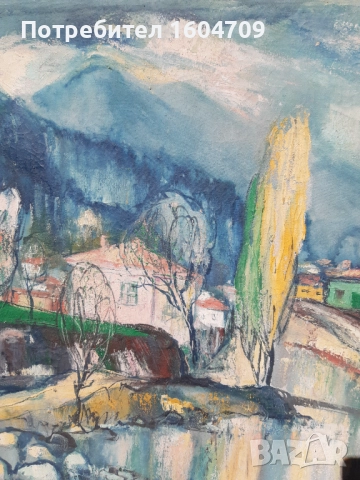 Стара картина Тодор Калпакчиев, снимка 5 - Картини - 52123549