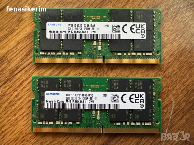 НОВА Samsung 32GB / 16GB 3200MHz PC4 SODIMM Ram памет за лаптоп, снимка 1